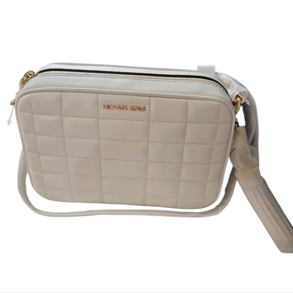 NWT Michael Michael Kors White Leather Crossbody